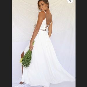 Lulus two piece maxi; NWT Size S